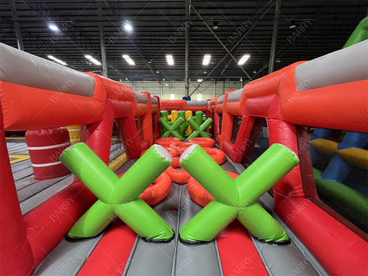 Kırmızı Trampolin Parkı Eğlence Şehri Şişme Tema Parkı Eğlence Parkı Büyük Yetişkin Şişme Atlama Evleri Çocuklar İçin Satılıyor