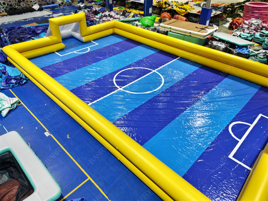 Havalandırma ile şişme futbol sahası 20x10m PVC terpen