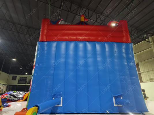 Palyaço Şişme Kaydırak 8x4.7x6.5m Çocuk Partileri için Özel PVC