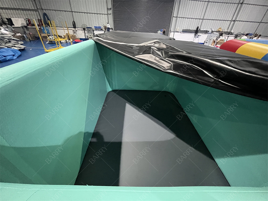 Ticari Özel Renkli PVC DWF Çocuk Havuzu Kapaklı Şişme Havuz Drop Stitch Kumaş Yüzme Su Havuzu