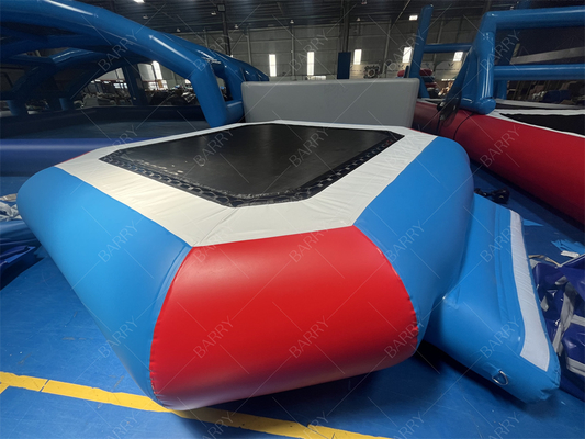 0.9mm PVC Yüzen Şişme Su Parkı Göl Şişme Su Oyunları Deniz İçin Şişme Su Parkı
