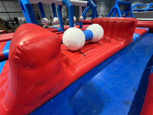 0.9mm PVC Yüzen Şişme Su Parkı Göl Şişme Su Oyunları Deniz İçin Şişme Su Parkı