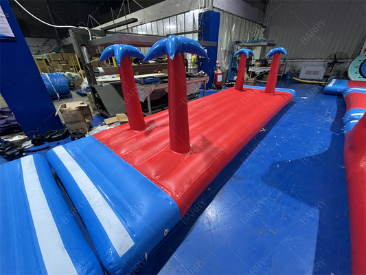 0.9mm PVC Yüzen Şişme Su Parkı Göl Şişme Su Oyunları Deniz İçin Şişme Su Parkı