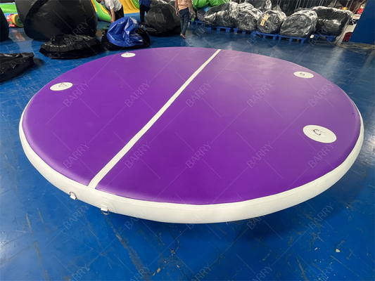 Drop Stitching Pvc Yuvarlak Tüp Mor Şişme İskele Su Oyuncakları Havuzlar, Göller İçin