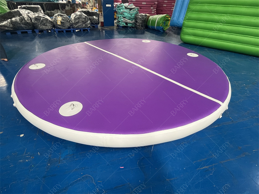 Drop Stitching Pvc Yuvarlak Tüp Mor Şişme İskele Su Oyuncakları Havuzlar, Göller İçin