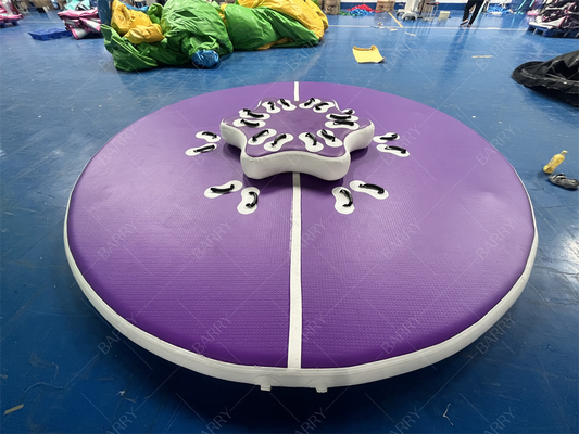 Drop Stitching Pvc Yuvarlak Tüp Mor Şişme İskele Su Oyuncakları Havuzlar, Göller İçin