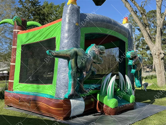 T-Rex Dinozor Şişme Su Kaydırağı Zıplama Evi Kombo Şişme Zıplayıcı Zıplama Kalesi