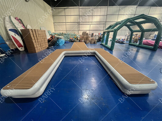 Su yüzen ada jet ski rıhtımı şişebilir Y Pontoon motorlu tekne rıhtımı platformu