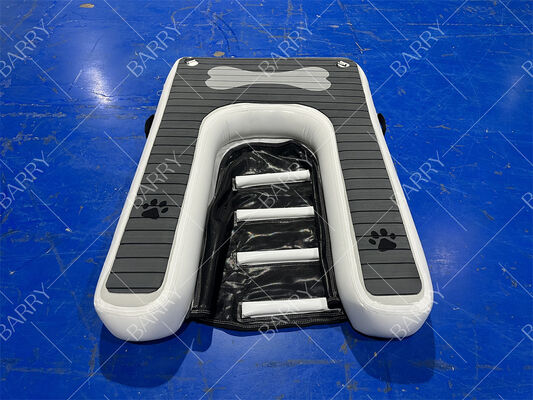 Şişme köpek rampası katlanabilir evcil hayvan platformu kaymaz Eva ile su yüzen rıhtım