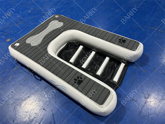 Şişme köpek rampası katlanabilir evcil hayvan platformu kaymaz Eva ile su yüzen rıhtım