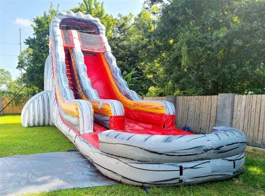 Crazy Volcano Theme Inflatable Slide with Pool, Inflatable Water Slide for Adult