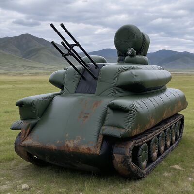 8.8m şişme askeri tank modeli açık hava etkinliği dekorasyonu taktik yem hafif tank