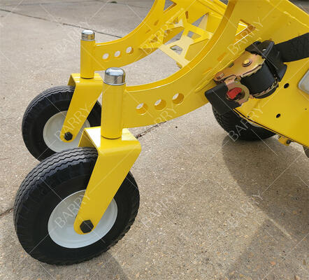 Elektrikli Dört Tekerlekli Ağır Görevli El Kamyonu Dolly, şişme sıçrama evleri kaldırmak için vinçle