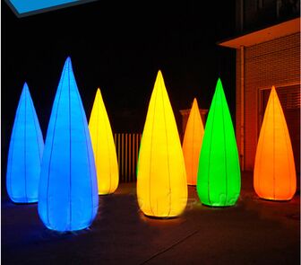 Diaplay için Seks Tube 8 Led Lighing Şişme Sütun Değişen Renk