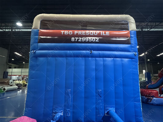 Moana temalı çift şeritli şişme kaydırma ticari sınıf çocuklar havuzlu sıçrama kaydırma