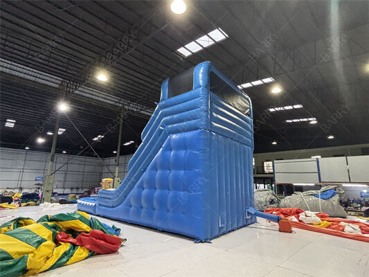 Ev Kullanımı İçin Ticari Mavi Dalga Çocuk Bahçe PVC Şişme Kaydırak ve Havuz