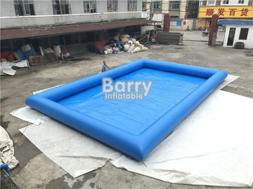 Özel Yapılmış 0.9mm PVC Şişme Yüzme Havuzu Hava Mavi Dikdörtgen Mühürlü