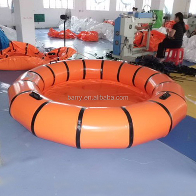 EN71 0.6mm PVC Taşınabilir Su Havuzu Turuncu Çocuklar Şişme Yüzme Havuzu