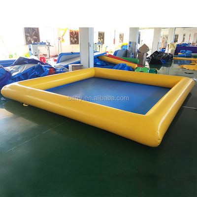 0.9mm PVC Tente Taşınabilir Su Havuzu 4*4m Sarı Ve Mavi