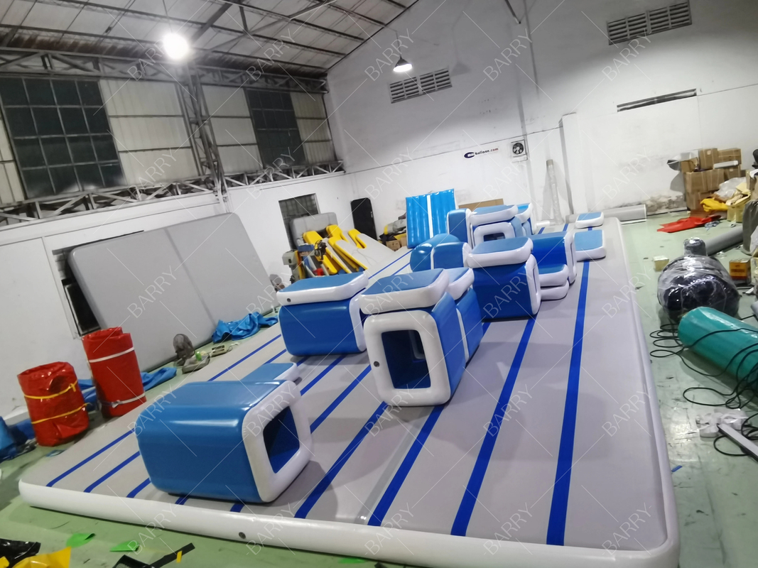 Şişme Havalandırma Spor Çarşafı Jimnastik Yetişkin Ninja Savaşçısı Engelleme Kursu Parkour Havalandırma