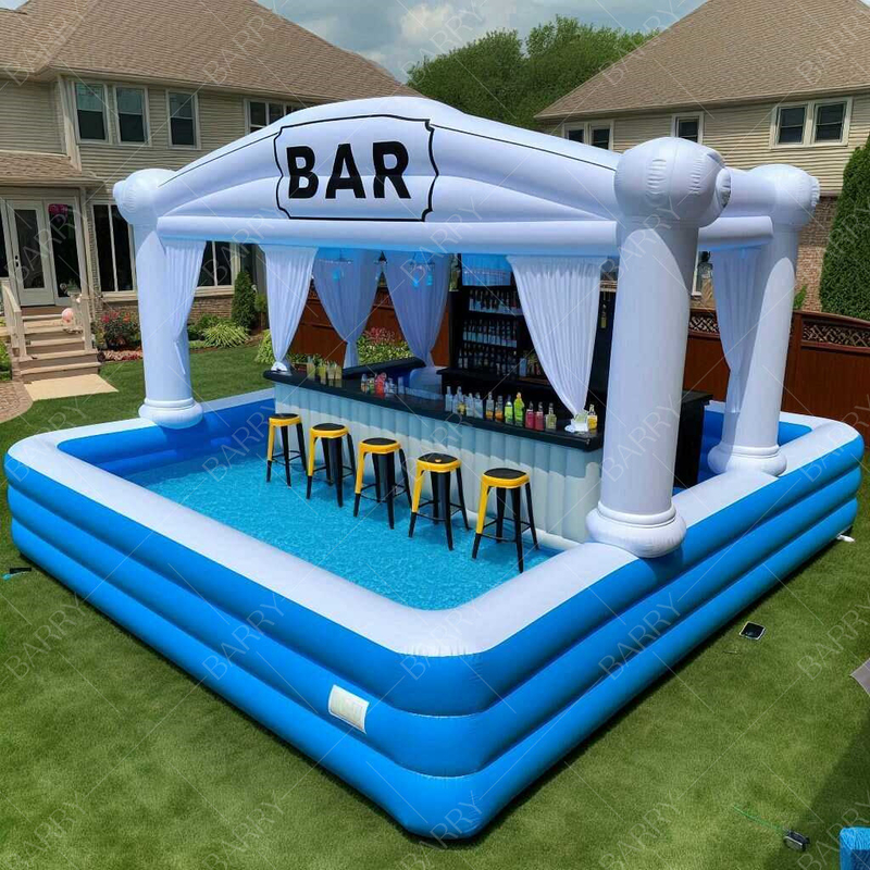 Büyük Üstün Tasarım Şişme Yeni Bar Eğlence Platformu Parti Bar Şişme Su Havuzu Pub Bar