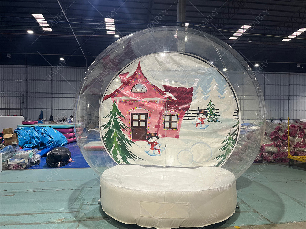 3m Gece Kulübü Dekorasyonu Noel Açık Kar Küre Çadırı Şişme Noel Baba Evi Noel Baba Mağarası Oxford Kirstmas Balon Çadırı