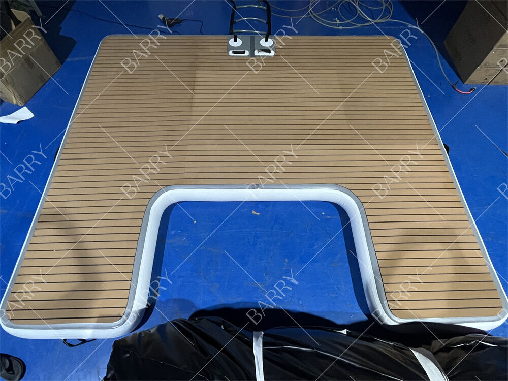 3m Drop Stitch Yacht Pontoon Beach And Lake için şişme yüzen rıhtım platformu
