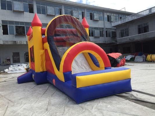 Slayt Çift Üçlü Dikiş ile Şişme Bouncy Castle Combo Şişme Bouncer