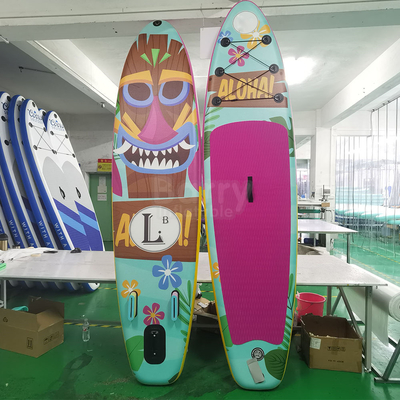 Pembe Kırmızı Renk Yoga Büyük Şişme Sup Board Su Oyun Ekipmanları PaddleBoard