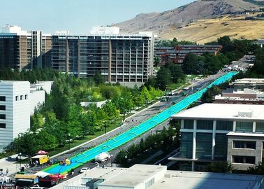 Komik Yeşil 300m Uzun Dev Şişme Su Kaydırağı Dayanıklı Pvc Ticari