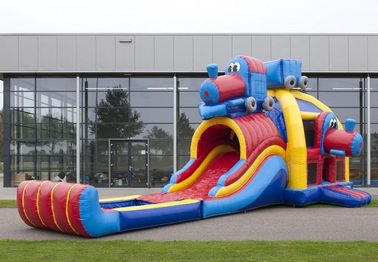 Çocuk Tren Şişme Combo Bouncers, Dayanıklı PVC Meteria