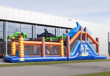 Su geçirmez Macera Run Şişme Obstcale Kursu 17.5 * 3.8 * 5m