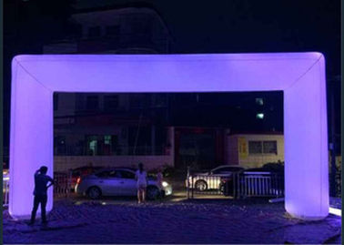 Büyük Şişme Reklam Ürünleri Quadrate Mor Şişme Led Işık Arkı