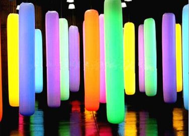 Diaplay için Seks Tube 8 Led Lighing Şişme Sütun Değişen Renk