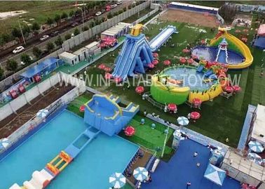 Dev Yüzme Slide ile Açık Eğlence Şişme Su Parkı