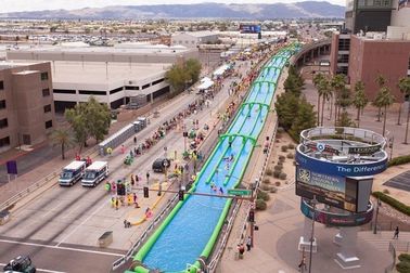 Yeşil Dev Şişme Su Kaydırağı, Crazy Fun 1000 Ft Şişme Dev Slayt