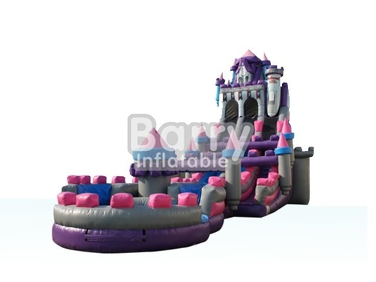 BSCI Princess Castle Şişme Su Kaydırağı Mor Pembe Gri Renk