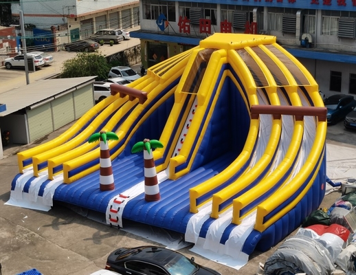 Slaytlar Ticari Bouncer Kalesi ile PVC Açık Şişme Eğlence Parkı