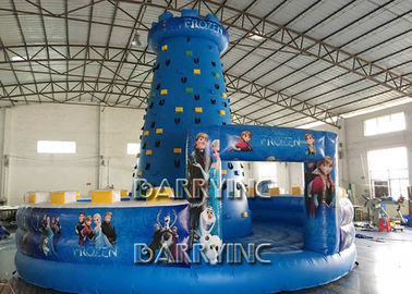 Mavi Çocuklar Dondurulmuş Şişme Tırmanma Duvarı PVC Malzeme Şişme Spor Arena