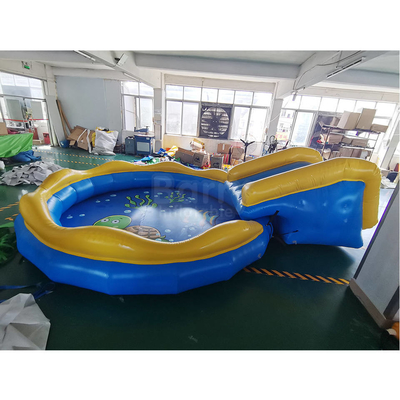 Çocuklar İçin Kaydıraklı Su Sporları Yüzme Havuzu ile Bebek Pvc Şişme Su Havuzu