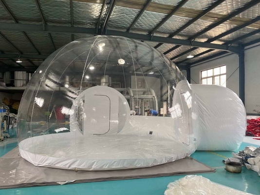 1mm PVC Şişme Çadır Ticari Sınıf Temizle Eko Dome Kamp Kabarcık Çadırı