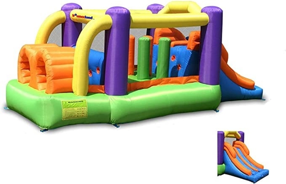 Çift Slaytlı 0.55mm PVC Şişme Yarışçı Engel Sıçrama Evi