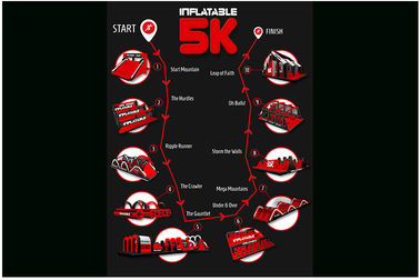 10 Büyük Şişme Blow Up Engel Kursu Şişme 5k Santa Run