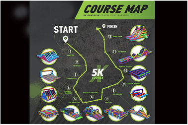 Hava Şişme 5k Run İNGILTERE Koşu Olaylar Kırmızı Tünel Engel Kursu