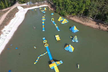 Logo Baskı Özelleştirilmiş Şişme Su Sporları / Lake PVC Tente İçin Aquapark