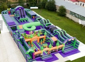 EN71 PVC Engelli Parkur Fedai 5k Çılgın Insane Eğlenceli Engelli Parkur