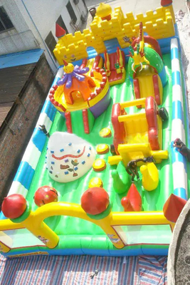 Plato PVC Şişme Tema Parkları Yaşam Dolu Kaleler Şişme Lunapark