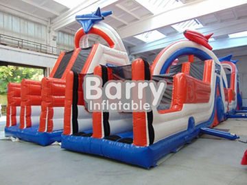 Yetişkin Dev Şişme Blow Up Engel Kursu Oyunları 30 X 8 X 7m 0.9mm PVC