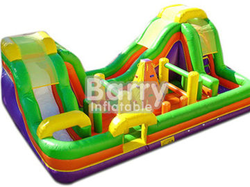 Küçük Tırmanma Duvarı ile Açık Şişme Bouncy Engel Ders Combo Slayt