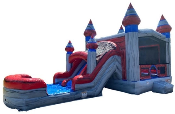 PVC Tarpaulin Topuş Kalesi İcaresi Slide ile Şişme Topuş Kalesi Topuş